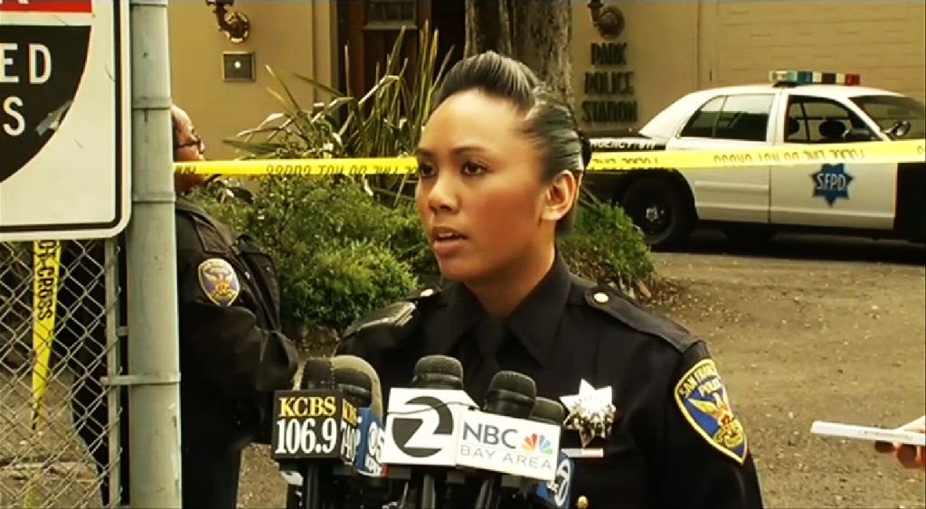 Officer Grace Gatpandan reminds the public to speak up and report any suspicious activity to the SFPD.