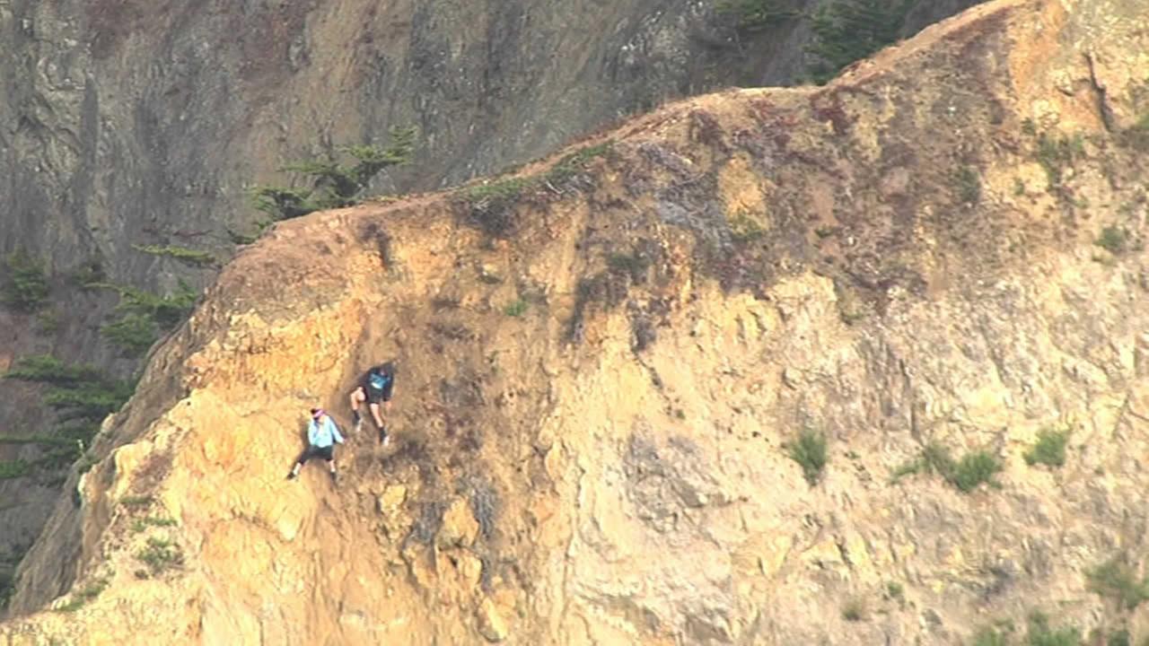 Two teens rescued from Dead Man's Point, Lands End by San Francisco Fire Department. Photo by Sky7 HD (ABC News) The San Francisco News