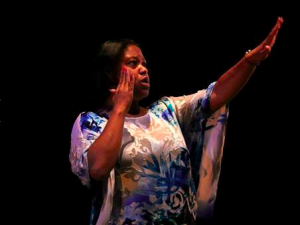 Award-winning ASL poet Joy Elán will be the featured performer. 