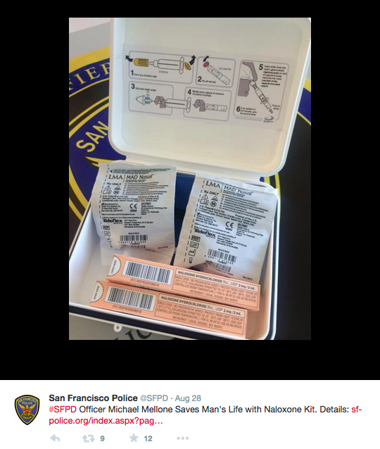 The SFPD Rescue Kit.Photo courtesy of The San Francisco Police Department @SFPD via Twitter