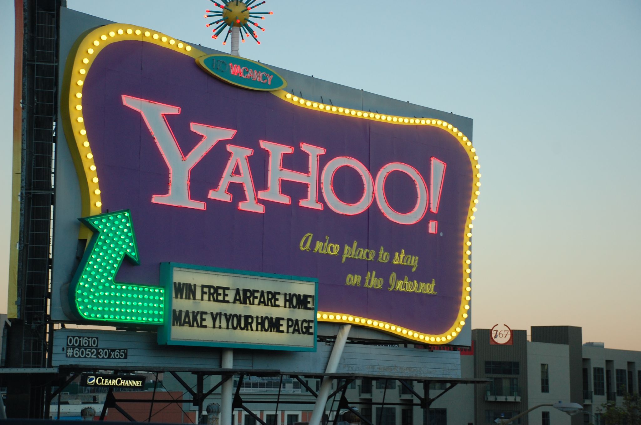 After four years, Google competitor Yahoo will be reclaiming its iconic billboard off the Interstate 80 in San Francisco. Photo by Peanutian.