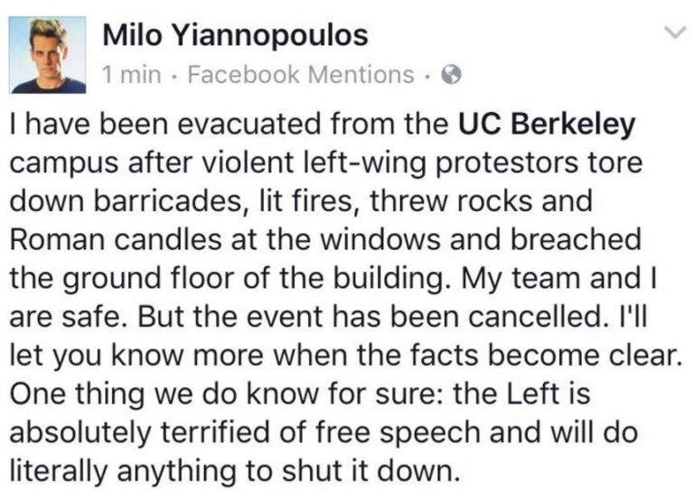 Protests Turn Violent At UC Berkeley Campus