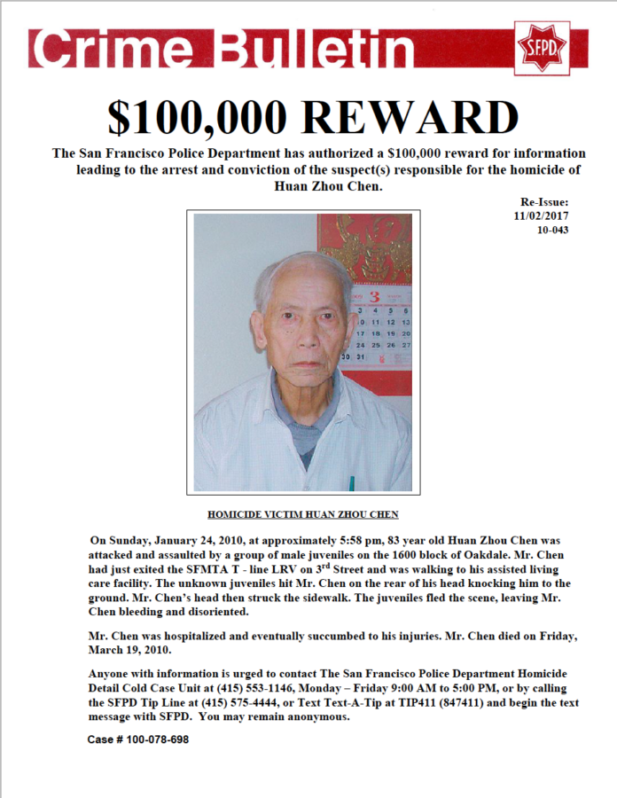 Help Needed To Solve Murder Of Huan Zhou Chen