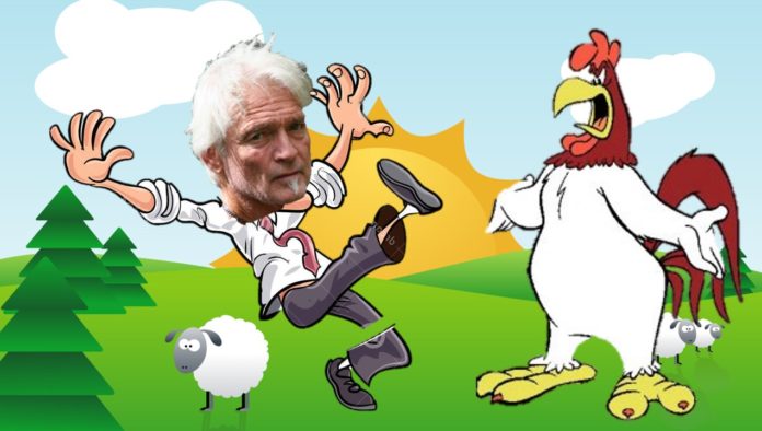Chris Robinson Attacked By Rooster!