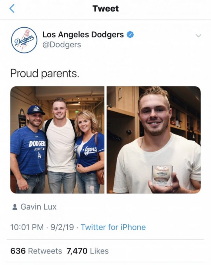 Los Angeles Dodgers Gavin Lux Makes Debut
