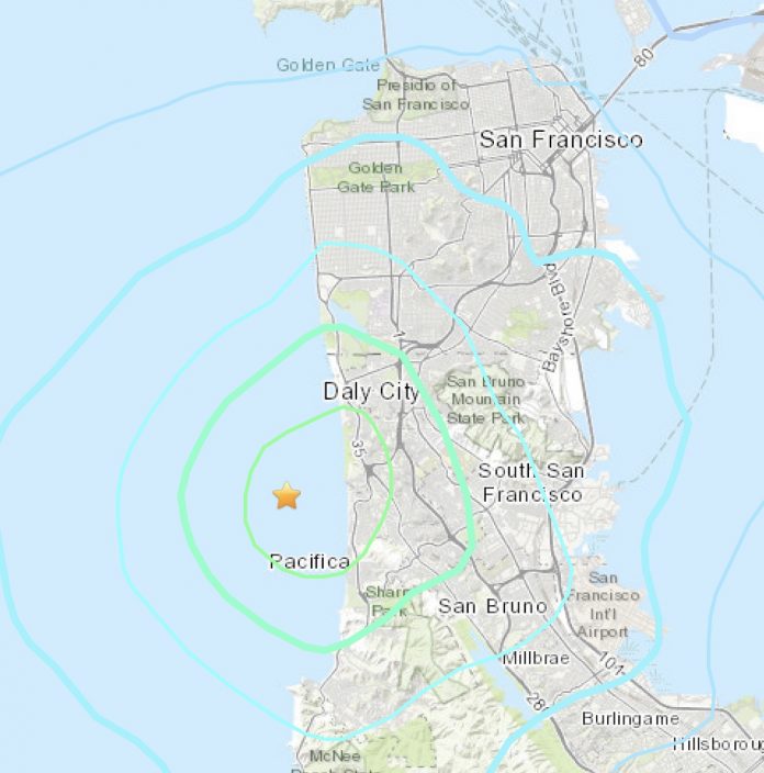 3.6 Earthquake Strikes Off Coast Of San Francisco
