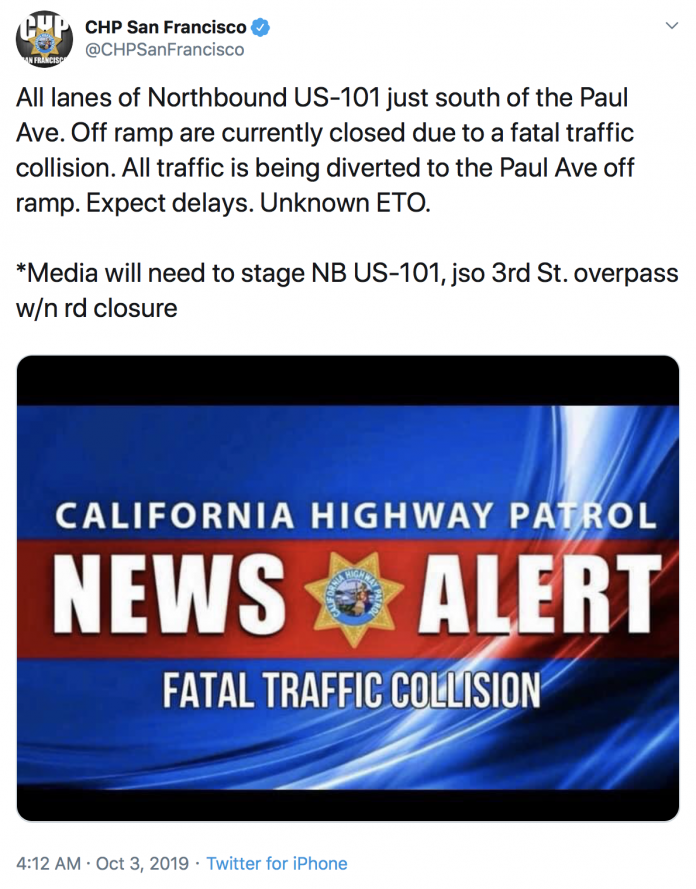 Four People Killed In Highway 101 Head-On Collision