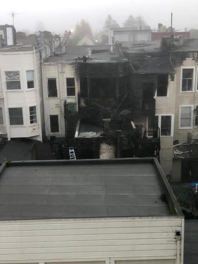 Fire Near Castro Theatre Displaces 13 People Neighbors posted pictures of the building on Twitter.