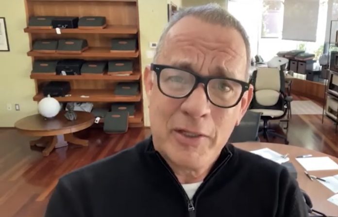 Tom Hanks Delivers Speech For Skyline High Seniors Tom Hanks is speaking at the visual graduation ceremony of SHS
