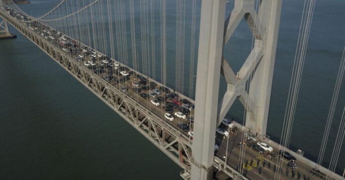Traffic Slow On Bay Bridge Following Car Fire