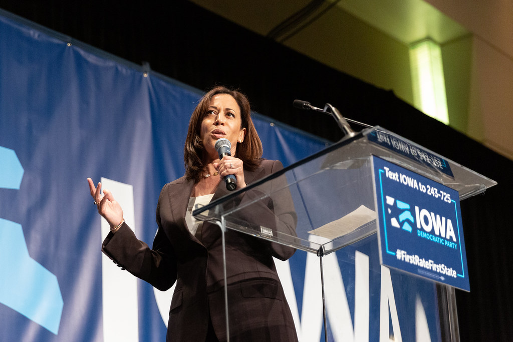 Kamala Harris at 2019 Iowa Democrats Hall of Fame Celebration in Cedar Rapids, Iowa on Sunday, June 9