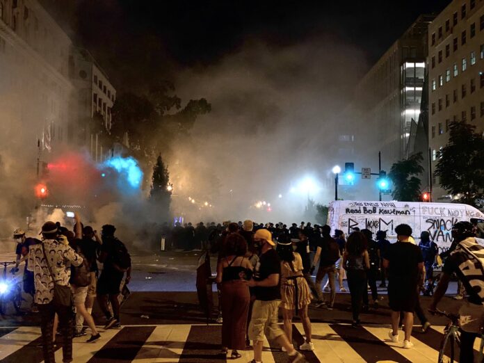 Suspects Attack Man At Protest In Washington D.C.