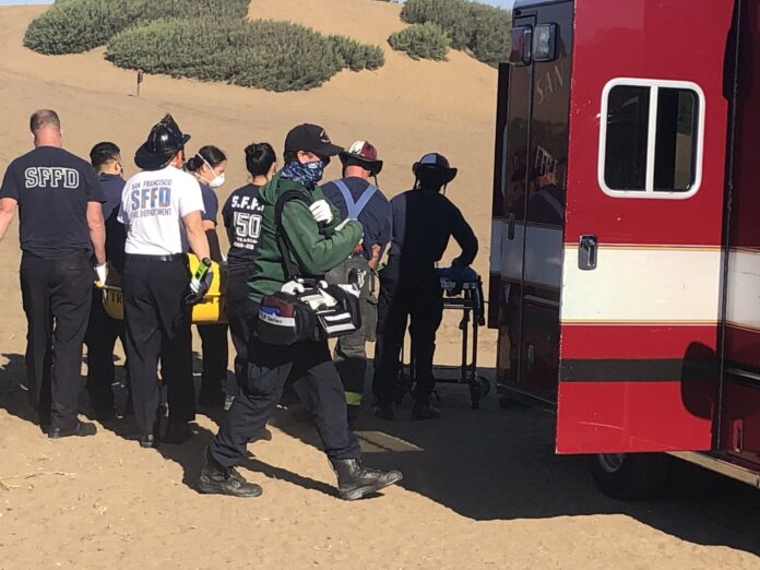 Firefighters Rescue Fort Funston Hiker