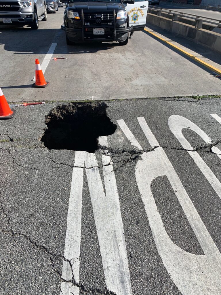 Sinkhole Closes Parts Of I-280