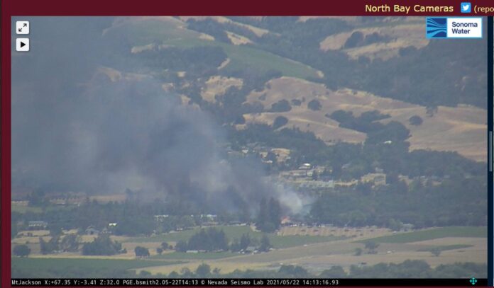 Grassfire Shuts Down Highway US-101