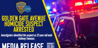 Anthony Timmons Arrested By SFPD For Golden Gate Murder