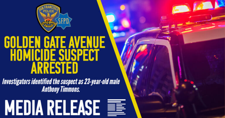 Anthony Timmons Arrested By SFPD For Golden Gate Murder