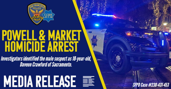 Daveon Crawford Arrested For Powell And Market Streets Homicide