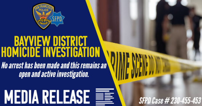 SFPD Investigating Bayview District Murder