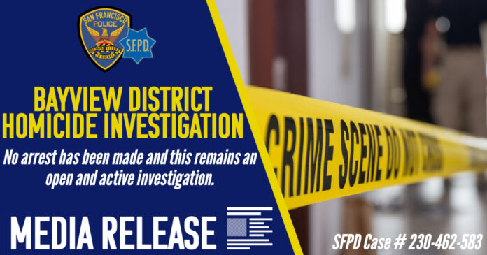 SFPD Investigating Jamestown Avenue And Ingalls Street Murder