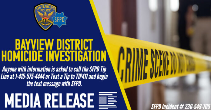 Bayview District Murder Investigated By SFPD