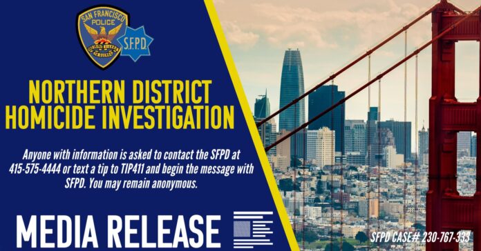 Northern District Murder Under Investigation By SFPD