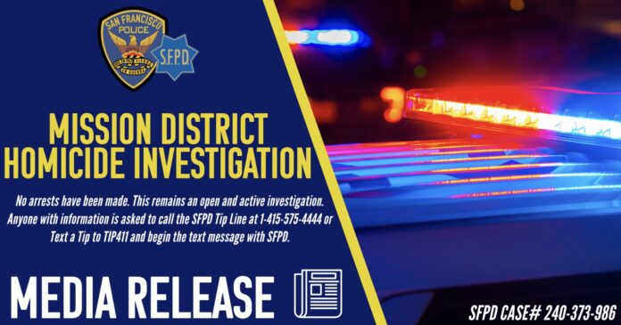 Mission District Fatal Shooting Under Investigation
