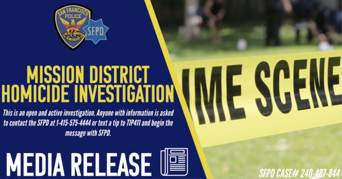 Mission District Fatal Shooting Under Investigation