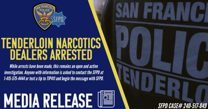 SFPD Arrest Narcotics Dealer In Tenderloin District
