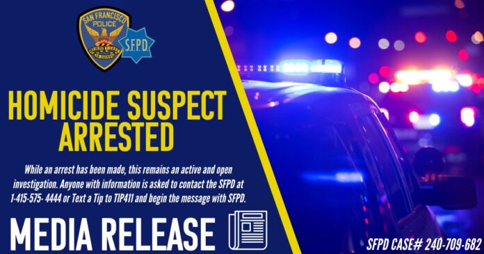 Jonathan Calvin Wright Arrested For Homicide By SFPD