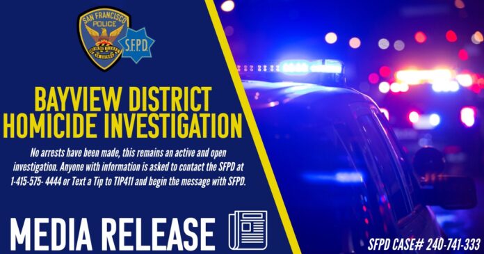 Fatal Shooting In Bayview District Being Investigated