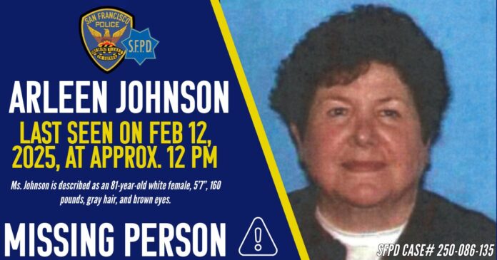 SFPD Asking For Help To Locate Arleen Johnson