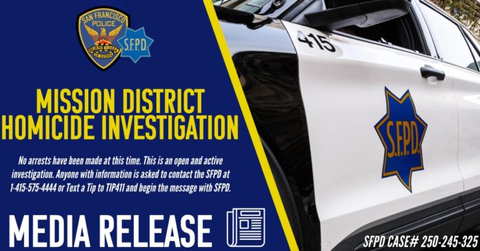 SFPD Investigating Fatal Mission District Shooting