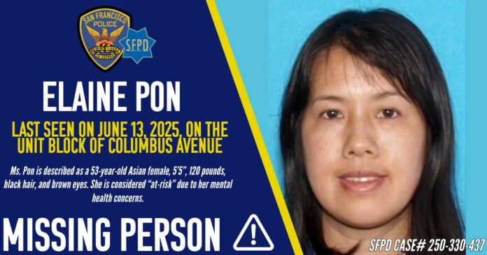 Help Needed To Locate Elaine Pon