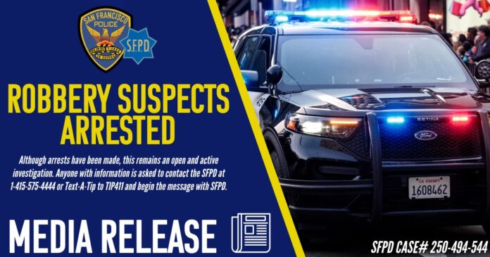 SFPD Arrests Suspects In Hayes Street Robbery