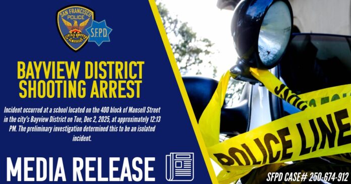 Suspect Arrested For Shooting At Bayview School