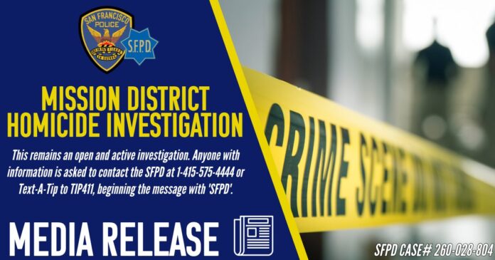 Fatal Shooting Under Investigation In Mission District
