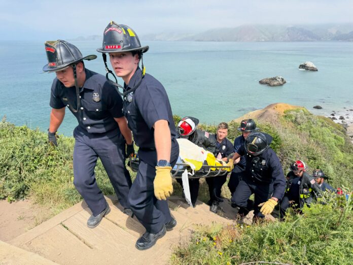 SFFD Makes Rescue Near Battery Crosby