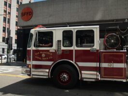 SFFD Battle Building Fire On Caine Avenue